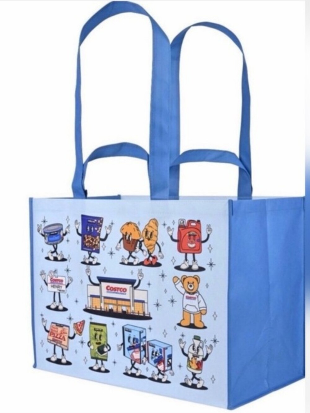 COSTCO KEEP COOL REUSABLE CHARACTER TOTE SHOPPING BAGS -4 BAGS -LARGE HEAVY DUTY - Picture 8 of 10